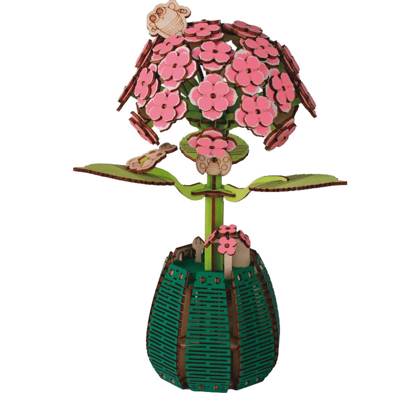 Wooden 3D Flower Puzzle Model Kit | DIY Home Decor Craft for Adults and Kids | Eco-Friendly Creative Gift | DIY Wooden 3D Flower Puzzle | Buy 2 get 3