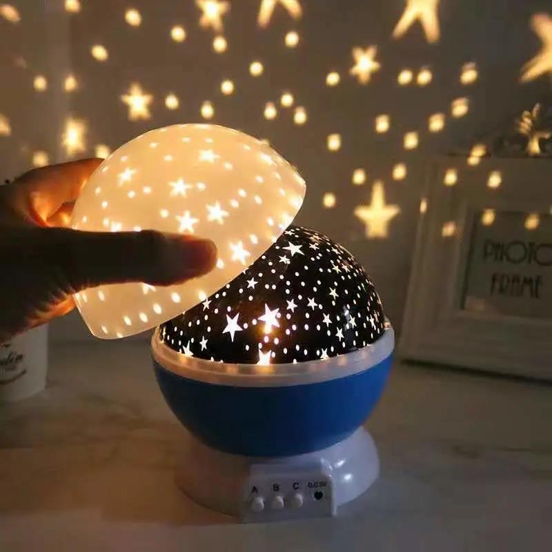 Kids’ Starry Night Projector Lamp | Rotating Romantic Galaxy Night Light