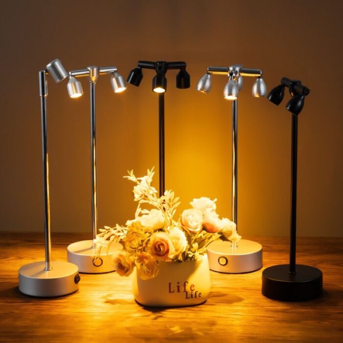 Portable LED Spotlight Lamp | Warm White & Multicolor Lighting Modes