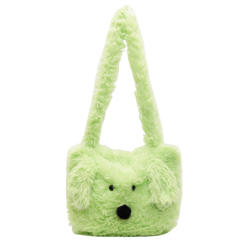 Fluffy Puppy Shoulder Bag | Cute Plush Crossbody Tote for Women and Kids