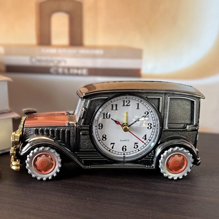 Vintage Car Model Table Clock | Classic Automotive Design with Alarm Function