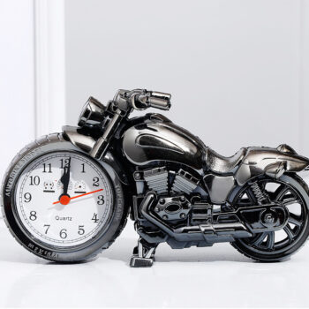 Vintage Motorcycle Alarm Clock | Stylish Desk Clock for Home & Office Decor