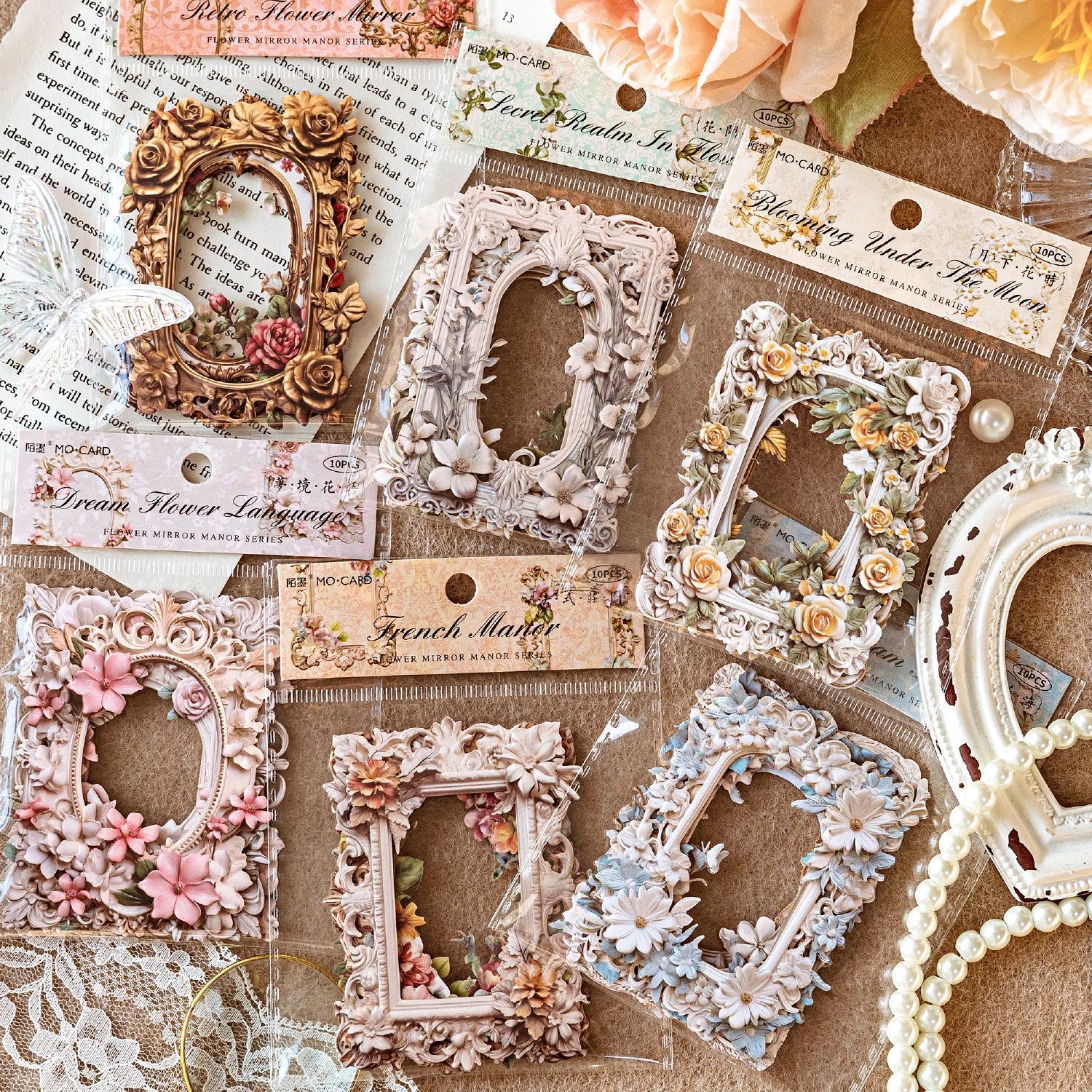 Vintage Journal Ephemera Set | Handmade Scrapbooking Material Cards | Retro Aesthetic Paper Pack