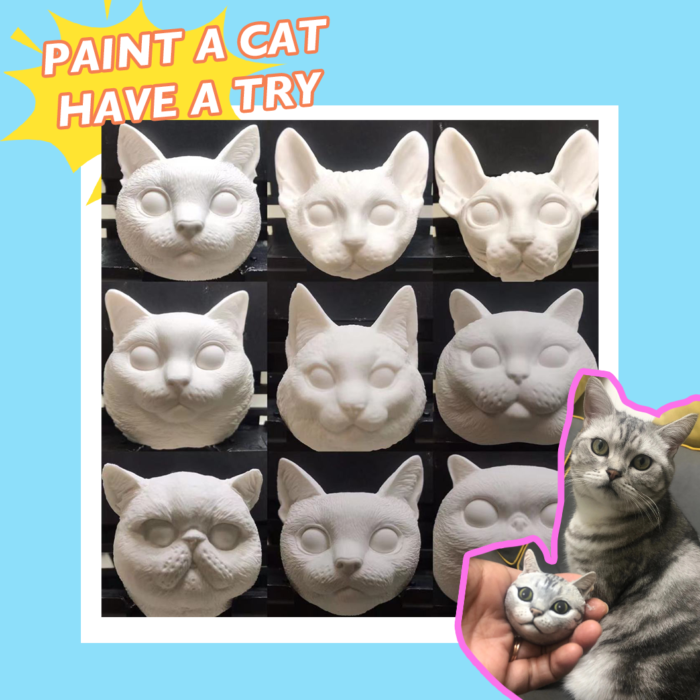 Creative Pet Plaster Art | Paint Your Own Cat Figurine DIY Set
