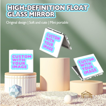 PU Leather Mini Makeup Mirror | Portable High-Definition Double-Sided Mirror