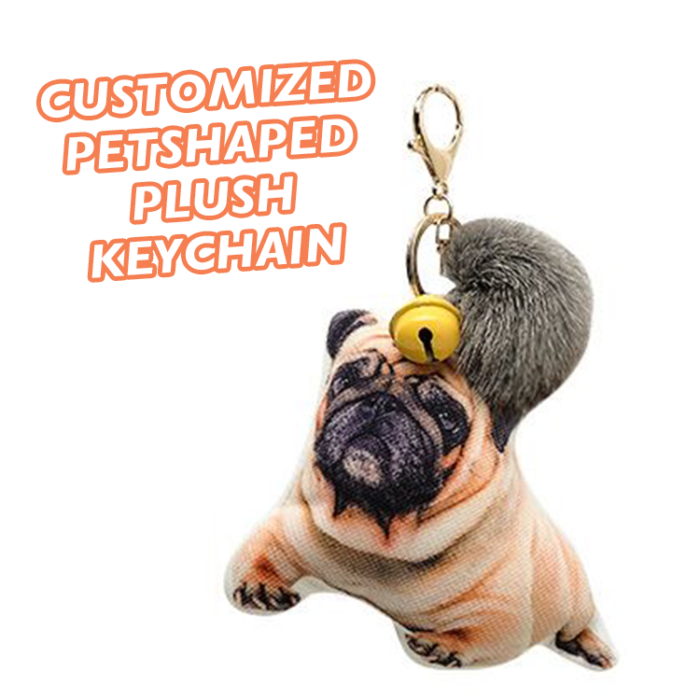 DIY Pet Shaped Plush Keychain